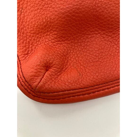 FOSSIL SMALL ORANGE PEBBLED LEATHER CROSSBODY BAG - Picture 12 of 15